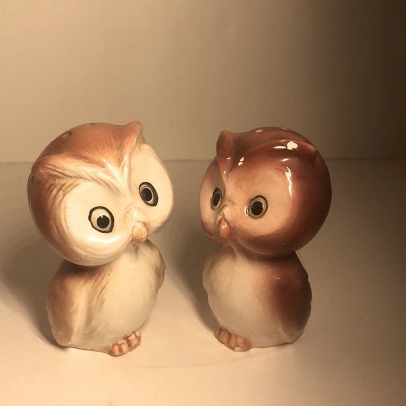 Vintage Owl Salt and Pepper Shaker Set - Picture 10 of 11